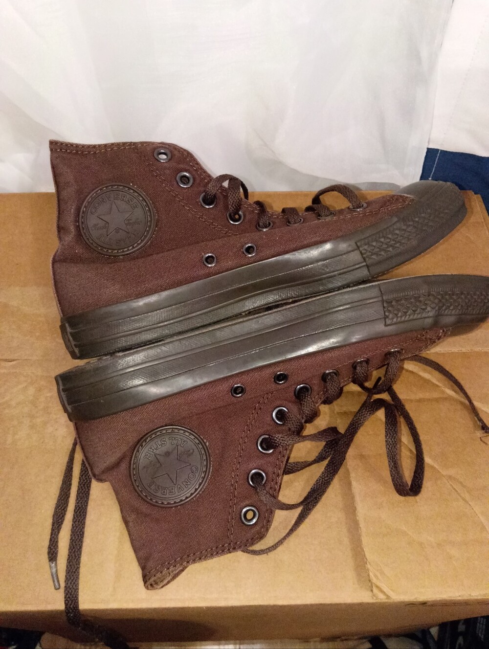 Converse High Top Sneakers in Dark Brown
